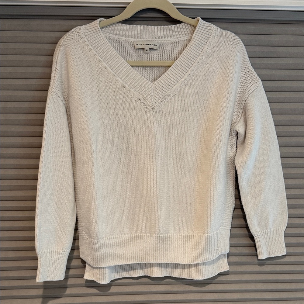 White+Warren V-Neck Sweater - size M